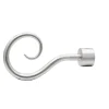 Terminale per bastone tenda Hook argento opaco Ø 2 cm 2 pz