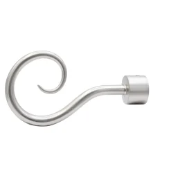 Terminale per bastone tenda Hook argento opaco Ø 2 cm 2 pz