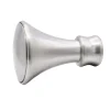 Terminale per bastone tenda in metallo Trumpet argento 2 pz
