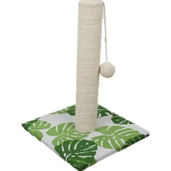 Tiragraffi gatto con gioco Leaves verde 30x30x42 cm