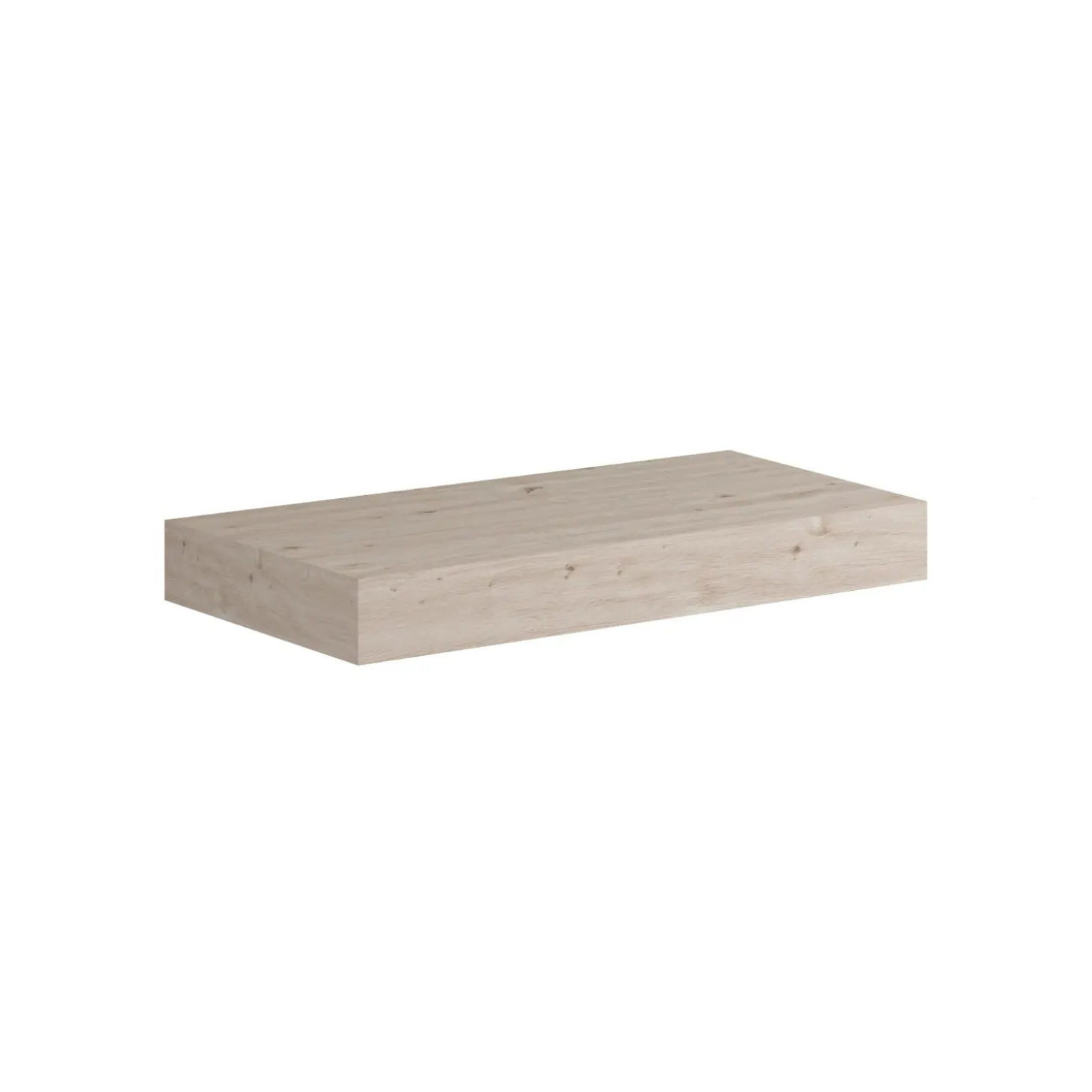 Top scatolato senza staffe 100x10x46 cm Rovere chiaro