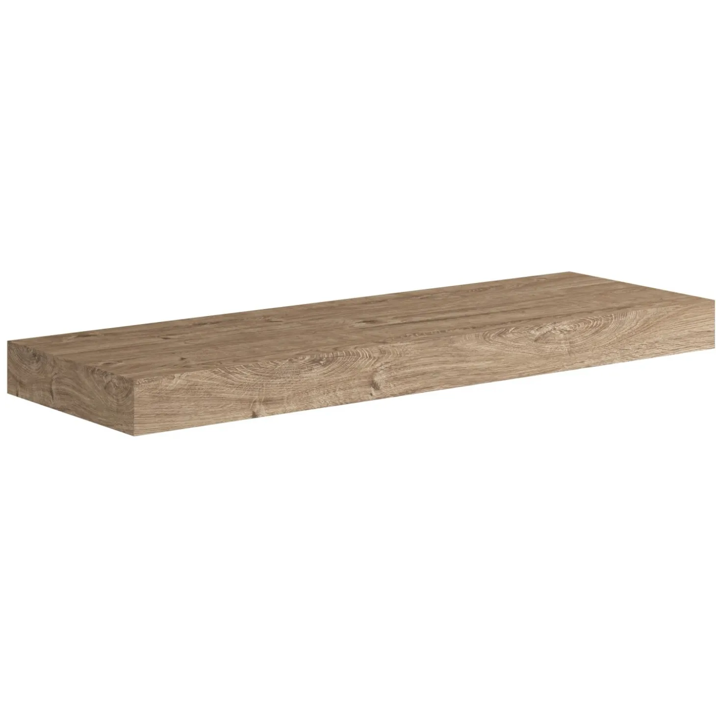 Top scatolato senza staffe 140x10x46 cm Rovere
