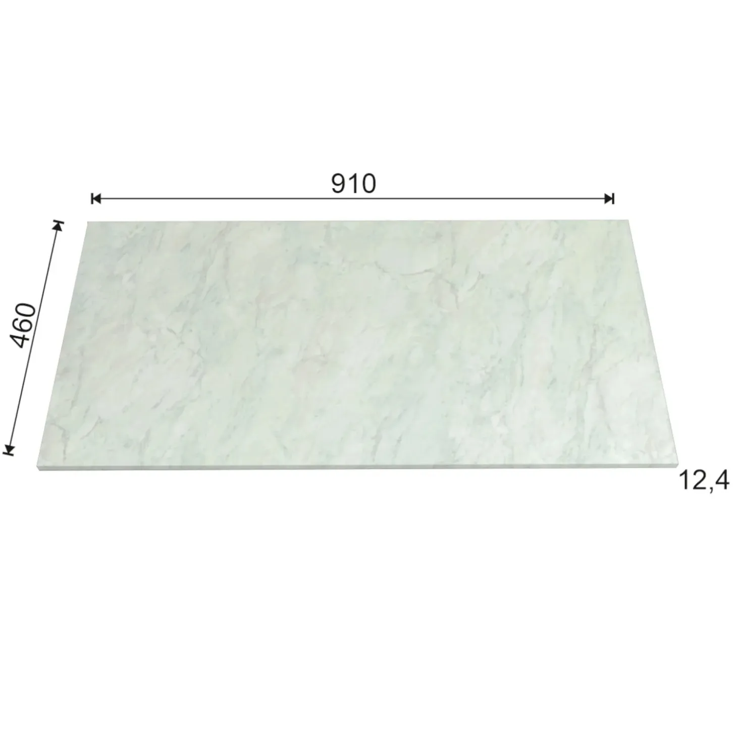 Top teknowood bianco marmo 910 x 460 x 12,4 mm