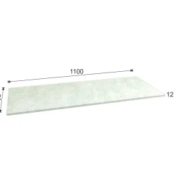 Top teknowood bianco marmo 1110 x 460 x 12,4 mm