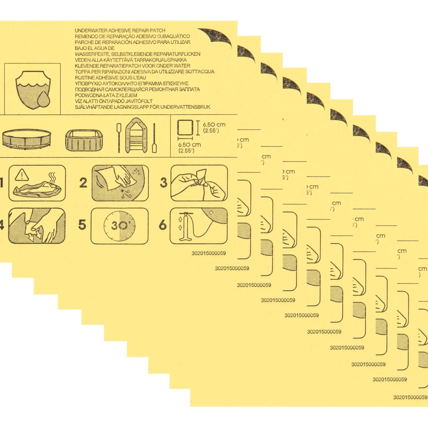 Toppe autoadesive Bestway 6,5 x 6,5 cm 10 pz.