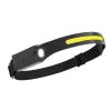 Torcia frontale ricaricabile USB impermeabile con sensore di movimento