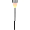 Torcia solare a LED Globo Ø 5,5x36,5 cm in acciaio inox 3 pz