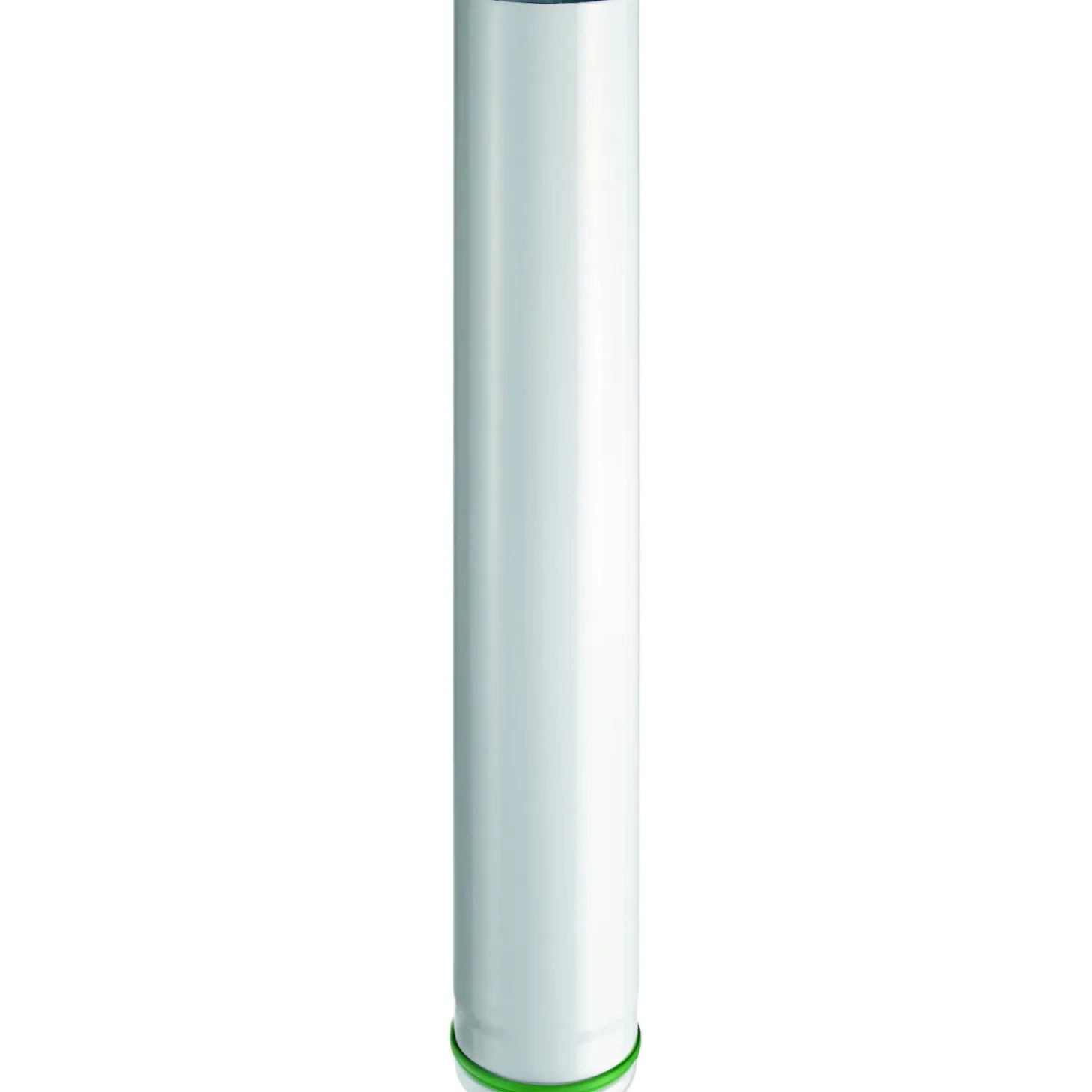 Tubo 50 cm in acciaio vetrificato porcellanato bianco Ø 100