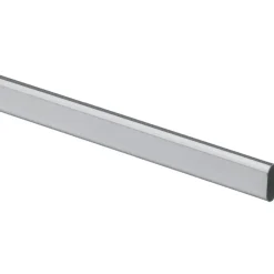Tubo guardaroba a sezione ovale 900 mm acciaio argento-grigio