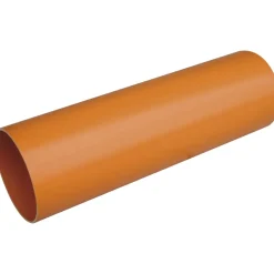 Tubo in PVC arancione Ø 125 mm - 1 m