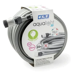 Tubo irrigazione anti-torsione AQUALIGHT 30 m x Ø 19 mm grigio