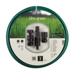 Tubo irrigazione retinato kit IdroGreen 15 m x Ø 12,5 mm verde