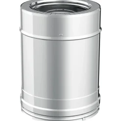 Tubo l.250 mm diam.80/130 inox sp.0,5 mm - doppia parete