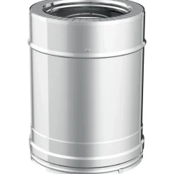Tubo l.250 mm diam.100/150 inox sp.0,5 mm - doppia parete