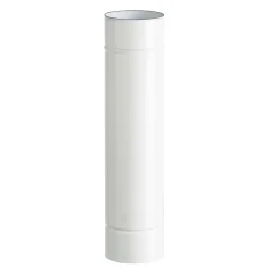 Tubo smaltato lineare porcellanato bianco L 50 cm Ø 10 cm