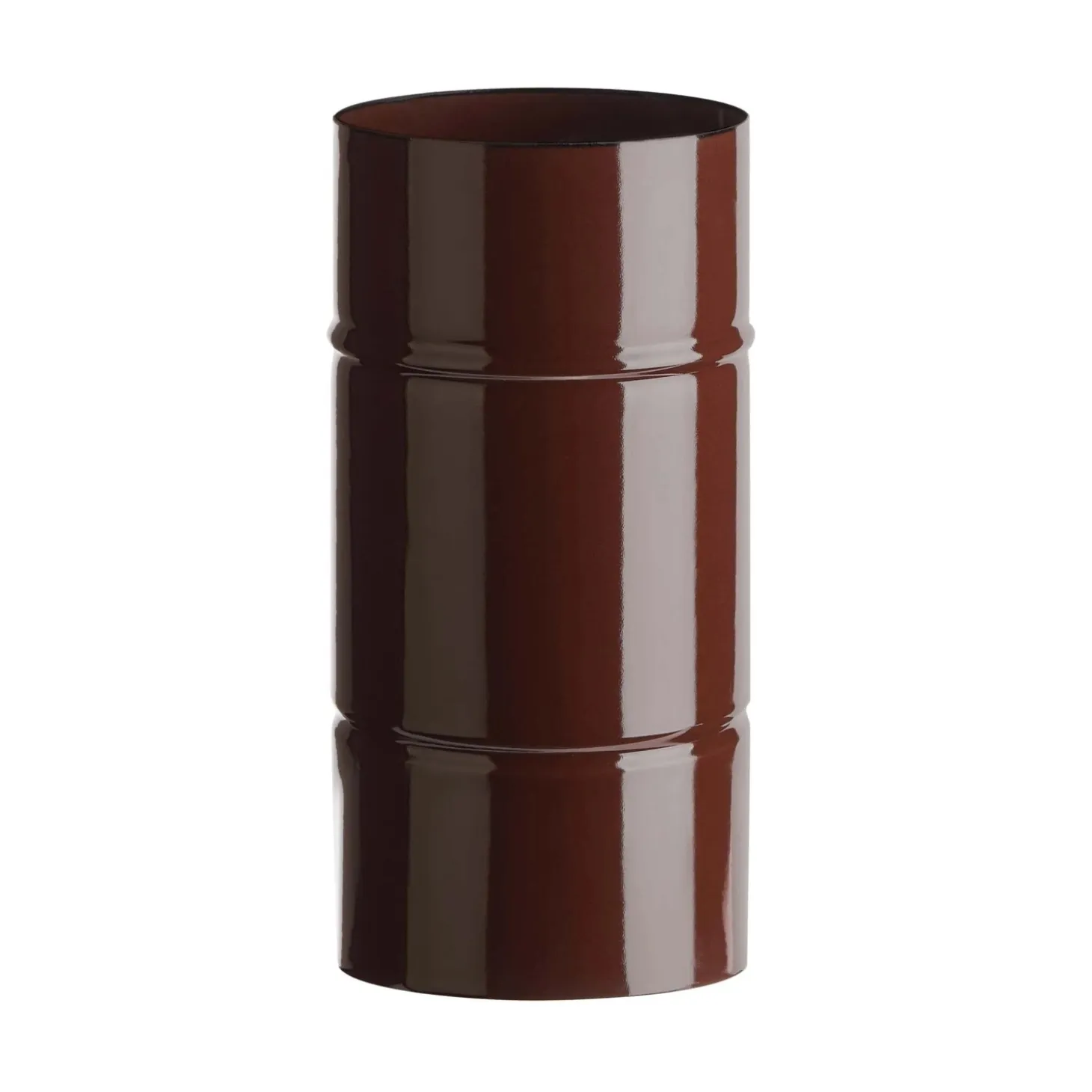 Tubo smaltato lineare porcellanato marrone L 25 cm Ø 10 cm