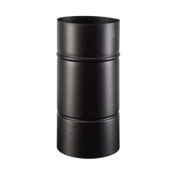 Tubo smaltato lineare porcellanato nero opaco L 25 cm Ø 10 cm