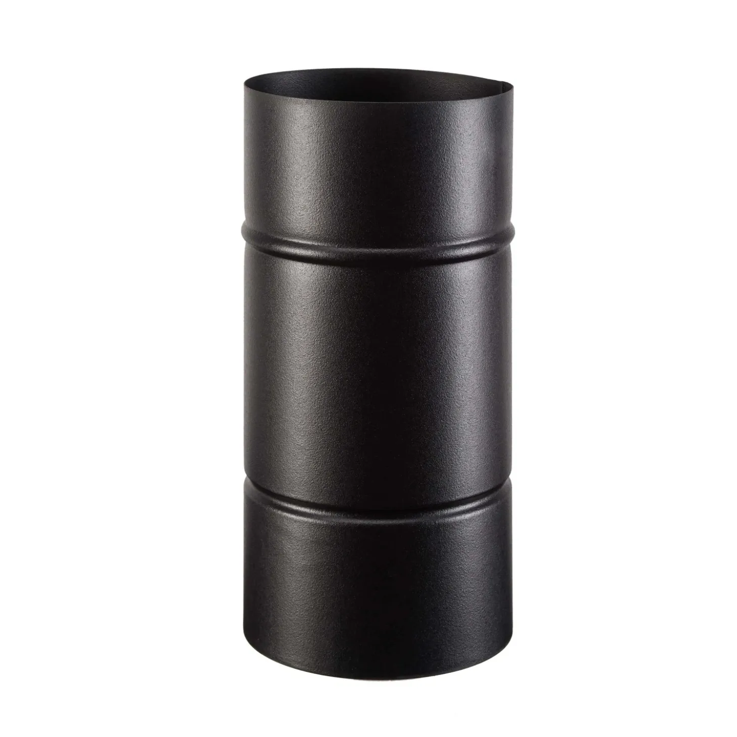 Tubo smaltato lineare porcellanato nero opaco L 25 cm Ø 10 cm