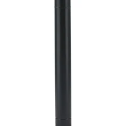 Tubo smaltato lineare porcellanato nero opaco L 100 cm Ø 10 cm