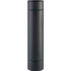 Tubo smaltato lineare porcellanato nero opaco L 50 cm Ø 13 cm