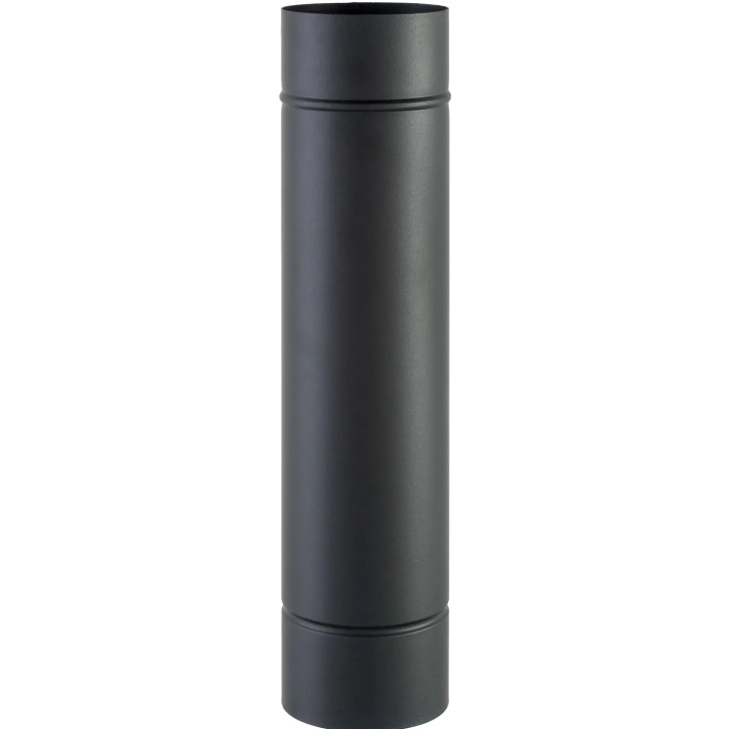 Tubo smaltato lineare porcellanato nero opaco L 50 cm Ø 13 cm