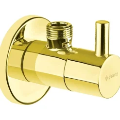 Valvola ad angolo cartuccia ceramica 1/2"-3/8" oro
