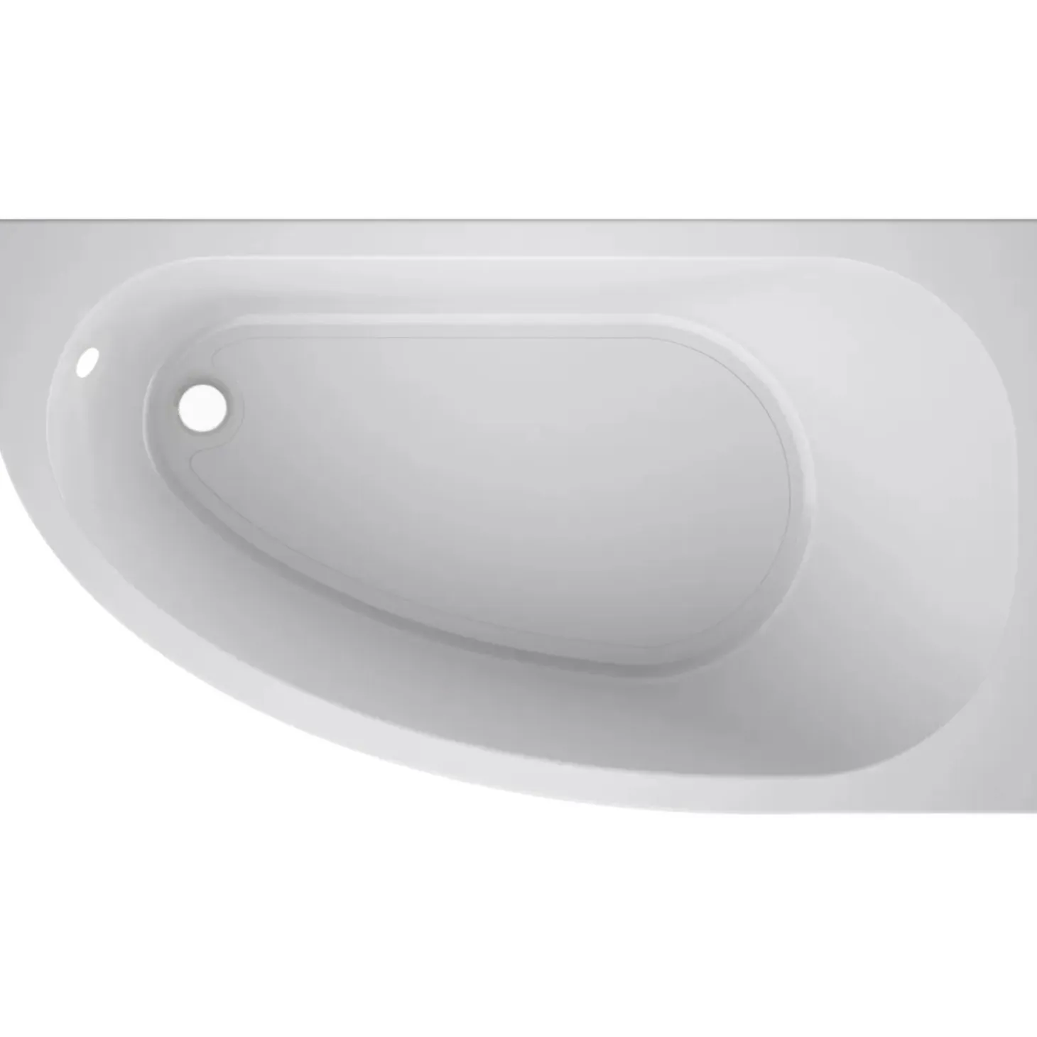 Vasca acrilica Alba versione destra 160x90 cm bianco