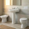 Vaso a terra Lake WC scarico a parete in ceramica bianco