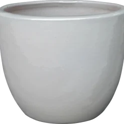 Vaso in ceramica smaltata 42x42x36 cm bianco