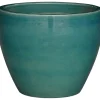 Vaso in ceramica 43x43x35 cm verde-turchese