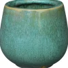 Vaso per piante in ceramica 14x14 cm verde