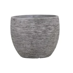 Vaso per piante rotondo in GRC 30x30x24,5 cm bianco