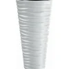 Vaso per piante Sand alto in plastica 62x35x35 cm bianco
