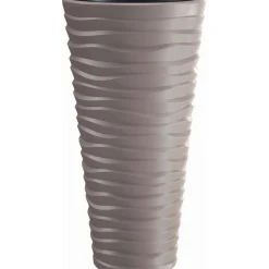 Vaso per piante Sand alto in plastica 62x35x35 cm fango