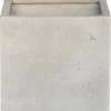 Vaso quadrato Fibreclay grigio 42x42x40 cm