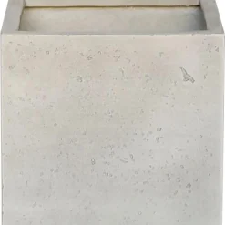 Vaso quadrato Fibreclay grigio 42x42x40 cm