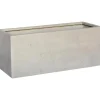 Vaso rettangolare Fibreclay grigio 69x32x32 cm