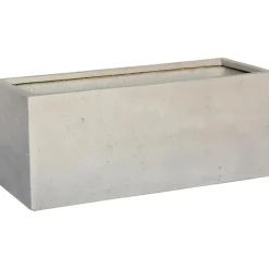 Vaso rettangolare Fibreclay grigio 59x26x26 cm