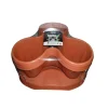 Vaso trifoglio con sottovaso set 3 pz Bama 40x20 cm