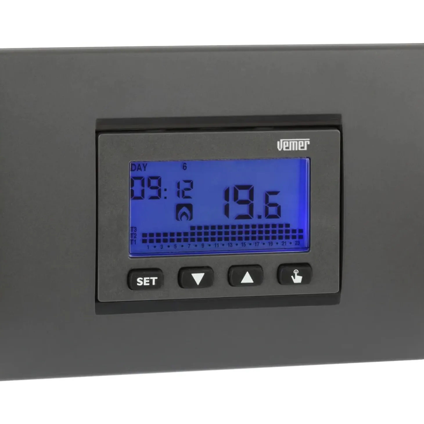 VEMER cronotermostato digitale settimanale da incasso DAFNE 230 V
