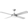 Ventilatore a soffitto 4 pale Ø 110 cm argento