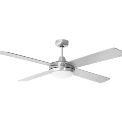 Ventilatore a soffitto 4 pale Ø 110 cm argento