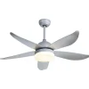 Ventilatore a soffitto 5 pale Ø 132 cm argento