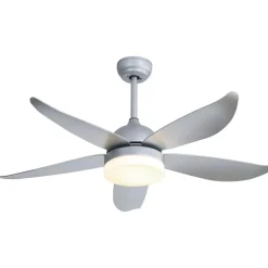 Ventilatore a soffitto 5 pale Ø 132 cm argento
