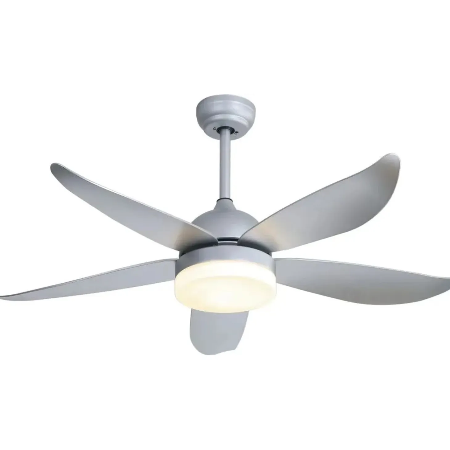 Ventilatore a soffitto 5 pale Ø 132 cm argento