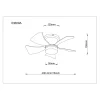 Ventilatore da soffitto con luce LED dimmerabile Ø 40,6 cm grigio