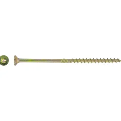 Vite per legno testa piana svasata zincata giallo 4x45 mm 10 pz