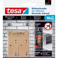 Vite rettangolare adesiva Tesa per muratura e pietra max. 10 kg