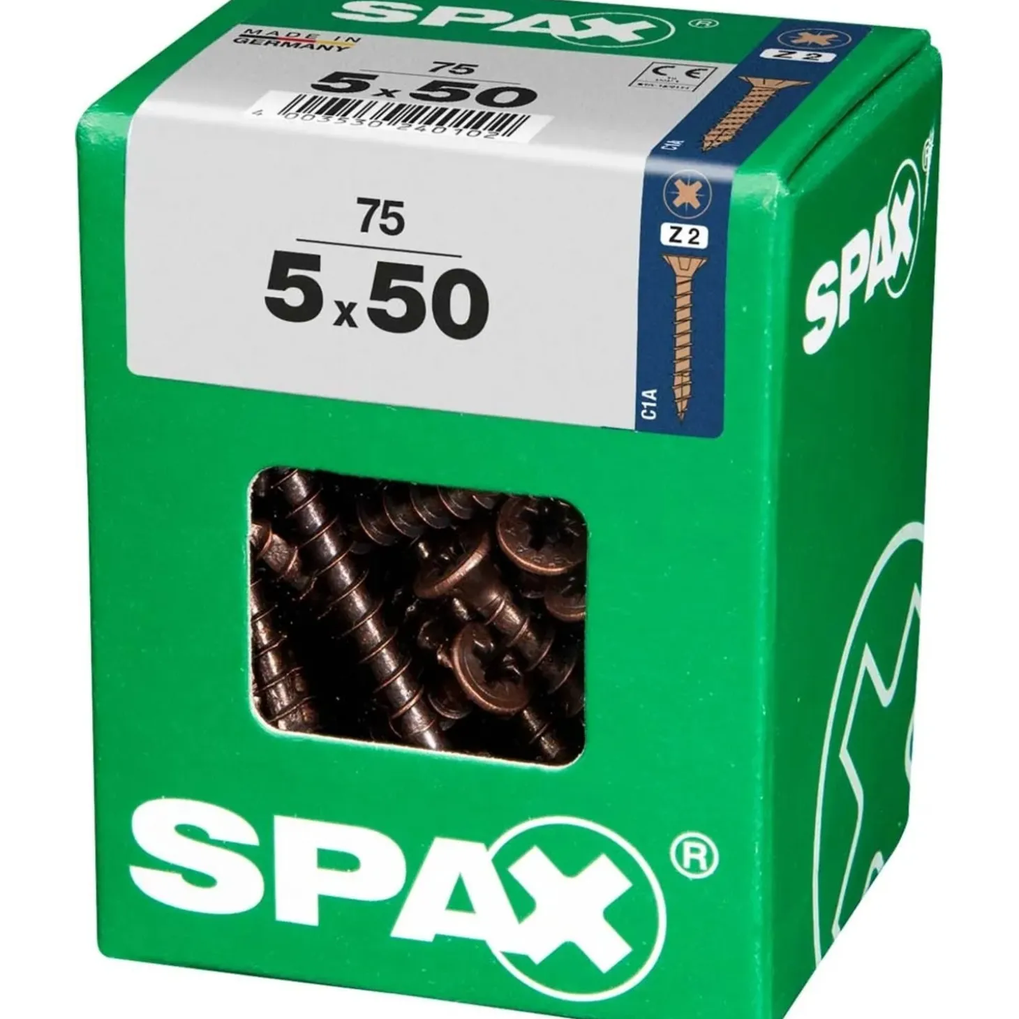 Vite Spax svasata z2 brunitura l 75 pz