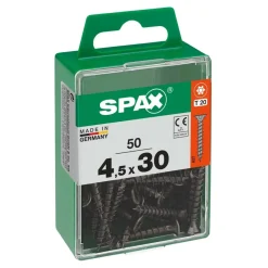Vite Spax testa multipla svasata t-star plus t20 zincatura nera m 50 pz